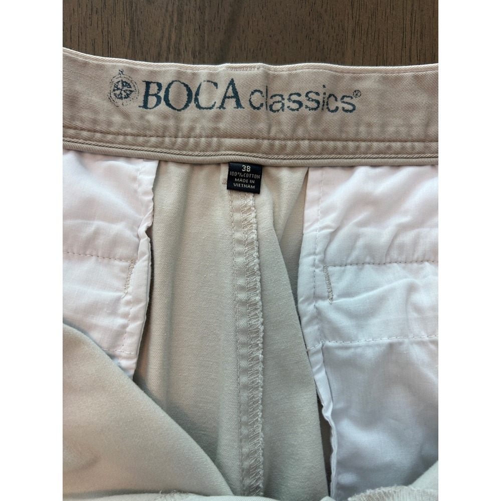 Boca Classics Mens Khaki‎ Tan Cotton Twill Cargo Shorts Size 38 - Picture 3 of 9
